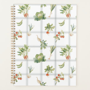 Modern Farmhouse Veggie harvest buffalo plaid ging Planner