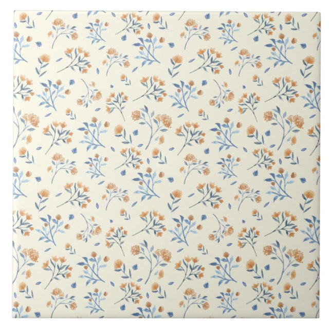 Modern Farmhouse Wildflower Ceramic Tile (Front)