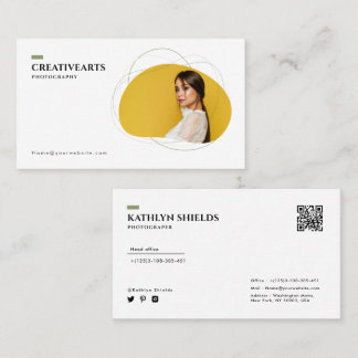 modern fashion minimalist photography business card