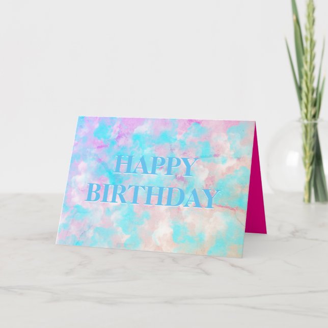 Modern Fashionable Happy Birthday Card (Front)