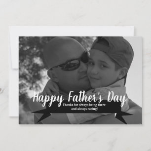Modern Fathers Day Banner Photo Card