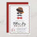 Modern Father's Day Brunch Invitation<br><div class="desc">Invite your family and friends to celebrate Father's Day with these modern invitations featuring hat,  moustache,  glasses and bow icons,  trendy script '' fathers day brunch'' and details of your party in trendy block lettering. Perfect for BBQ,  brunch,  dinner,  party,  etc.</div>