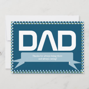 Modern Fathers Day Dad Caring Card