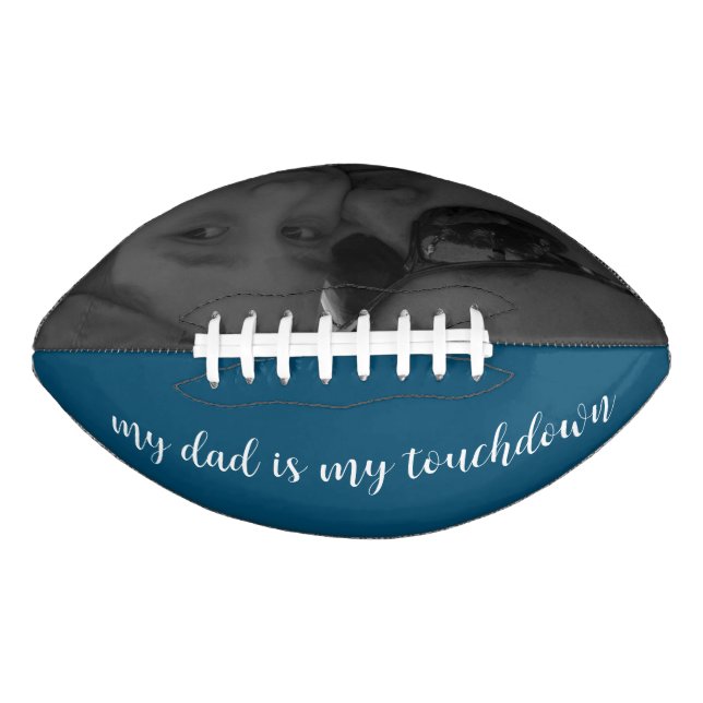 Modern Fathers Day Script Message Photo Football (Front)