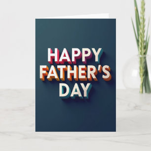 Modern Fathers Day Type Card