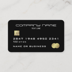 Modern Faux Credit Card Style Business Card