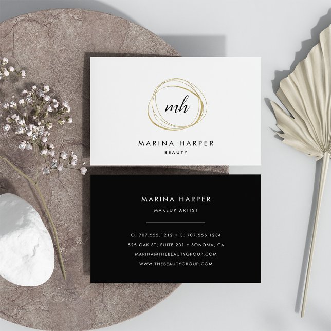 Modern Faux Gold Abstract Business Card (Creator Uploaded)