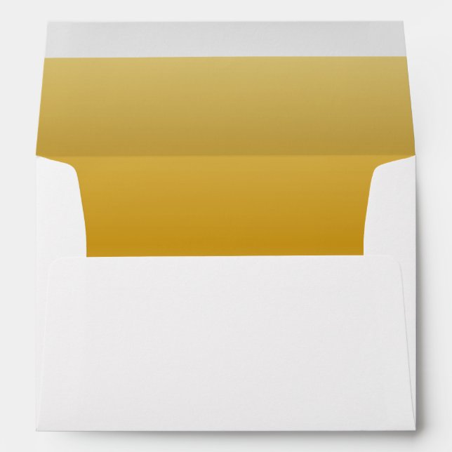 Modern Faux Gold Christmas Envelope (Back (Bottom))