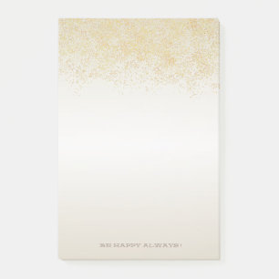 Modern Faux Gold Confetti   -Personalised Post-it Notes