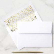 Modern Faux Gold Confetti Wedding