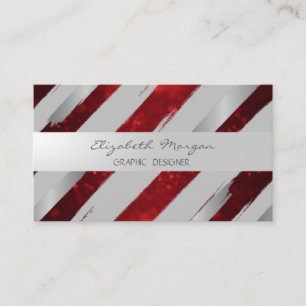 Modern,Faux Gold Foil Brush Stroke,Glitter Business Card