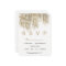Modern faux gold palm tree RSVP wedding