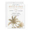 Modern faux gold palm trees elegant wedding