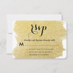 MODERN FAUX GOLD RSVP CARD