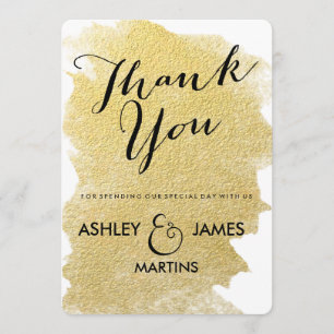 MODERN FAUX GOLD THANK YOU CARD