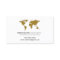 Modern Faux Gold World Map Prof. Travel Agent