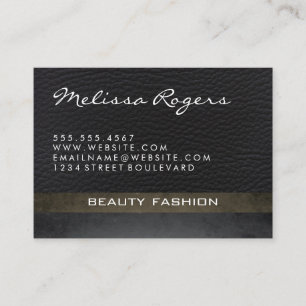 Modern Faux Leather II with Chic Texture Business Card