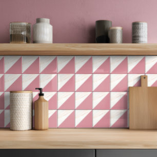 Modern Faux Rose Gold Marble Ceramic Tile