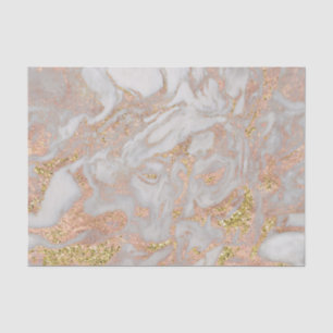 Modern Faux Rose Gold Marble Swirl Chic Tissue Paper