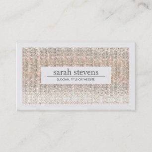 Modern Faux Sequins Beauty and Fashion Stylist Business Card
