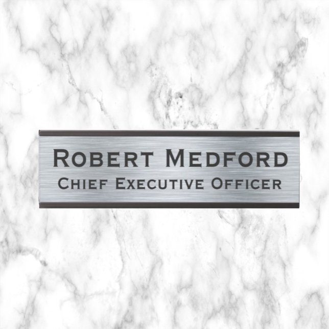 Modern Faux Silver Signs Door Sign Name Plate (Creator Uploaded)