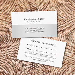 Modern Faux Silver White Hair Stylist Appointment