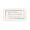 Modern Faux Yellow Gold Border Business Label