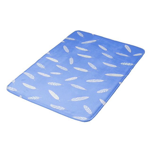 Modern Feathers Luxury Boho Collection Bath Mat (Angled)