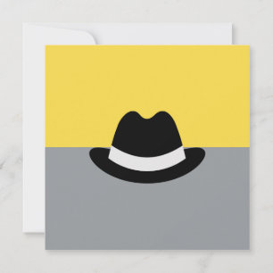 Modern Fedora Colorblock Card