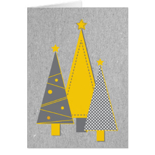 Modern Felt Look Christmas Tree Card