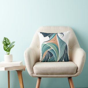 Modern Female Muscle Anatomy Art  Cushion