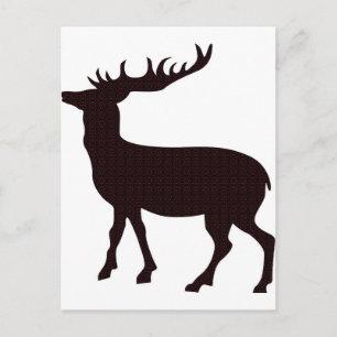 Modern feminine deer postcard