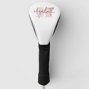 Modern Feminine Monogram Custom Golf Head Cover