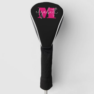 Modern Feminine Monogram Custom Golf Head Cover