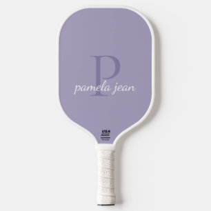 Modern Feminine Pastel Monogram Custom Name Pickleball Paddle