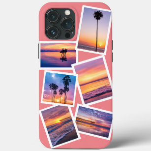 Modern Feminine Pink Custom Photo Collage  iPhone 13 Pro Max Case