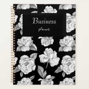Modern feminine stylish black and white business planner
