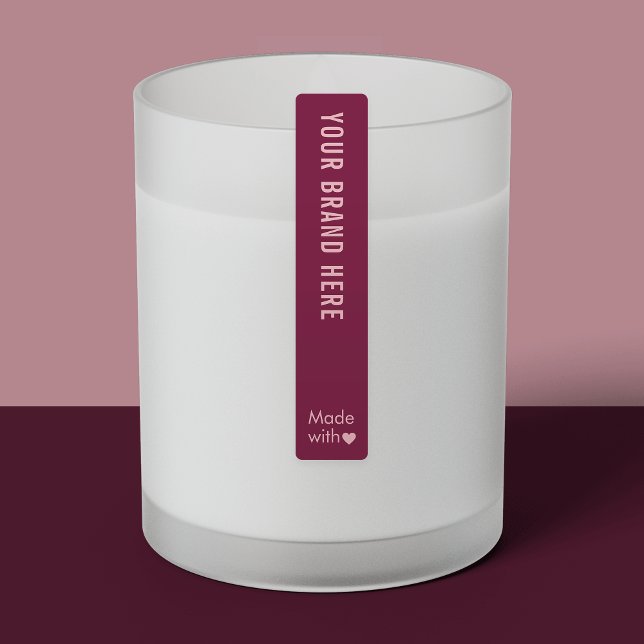 Modern Feminine Tamper Proof Skinny Waterproof (Modern Feminine Tamper Proof Skinny Waterproof Labels in mulberry red and pink (edit to any color))