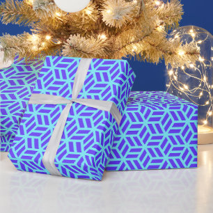Modern Festive Artistic Geometric Teen Birthday Wrapping Paper