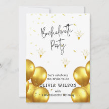 Modern Festive Bachelorette Party Invitation
