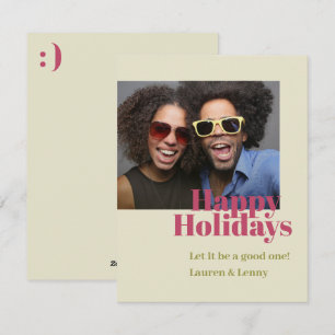 Modern Festive Bold Happy Holiday Card