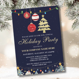 Modern Festive Business Holiday Party Invitation 