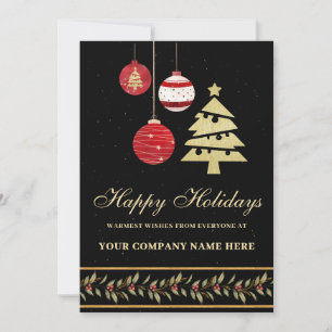Modern Festive Business Logo Holiday Card