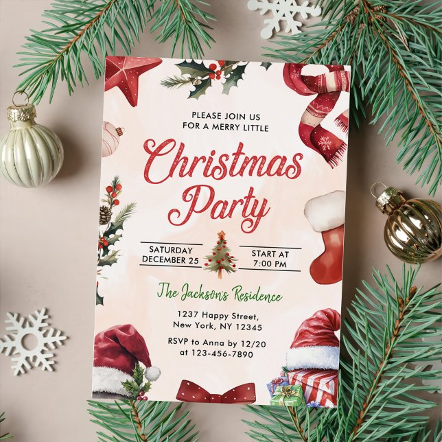 Modern Festive Christmas Party  Invitation (Creator Uploaded)