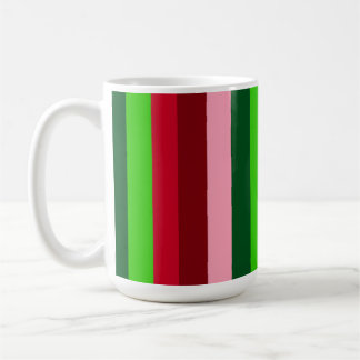 Modern Festive Christmas Striped Print Coffee Mug