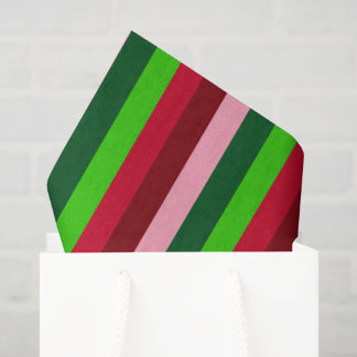 Modern Festive Christmas Striped Print Tissue Paper