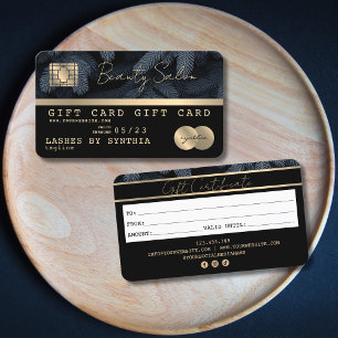 Modern Festive Gold Credit Card Gift Certificate 