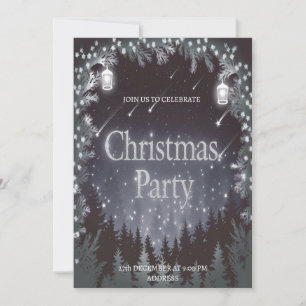 Modern Festive Happy Christmas Party Invitation
