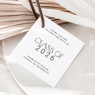 Modern Fete Class of 2024 Thank You Graduation Favour Tags