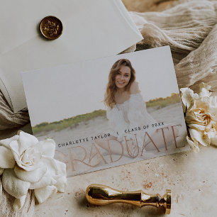 Modern Fete Foil Horizontal Photo Graduation